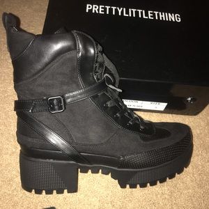 karmel black biker boots